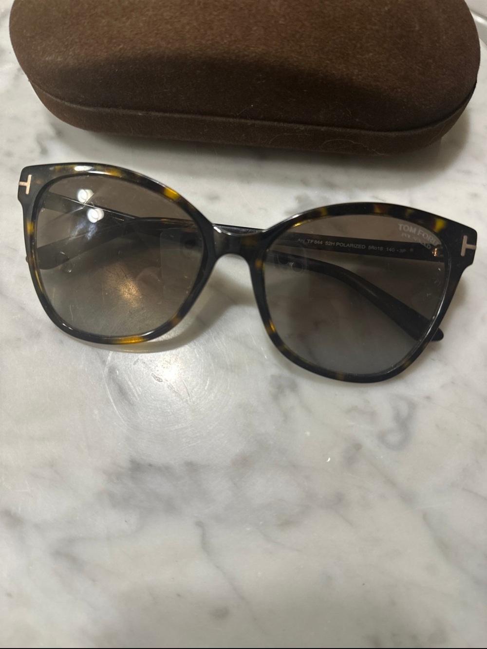 Tom Ford Women's Tortoiseshell Frame Sunglasses with Brown Lenses